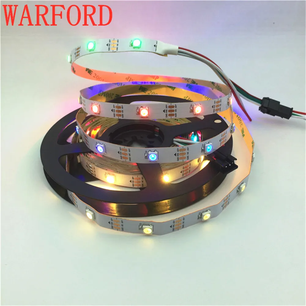 1 m/4 m/5 m WS2812B 30/60/144 пикселей/светодиодов/м Smart led пикселей полосы черный/белый