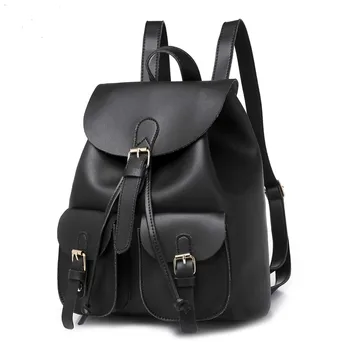 

New Backpack Women's Bag PU Leather College Wind Backpack Sling Bag Large Capacity Travel Bag bookbag