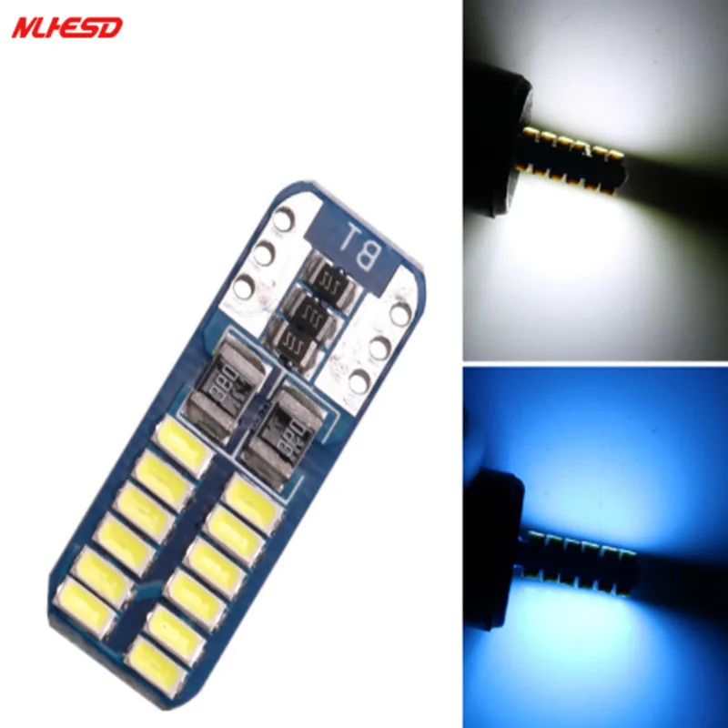 10x T10 W5W 168 192 Led Фонарь 3014 24smd 12 V для автомобиля светодиодные лампы Auto CANBUS Нет Ошибка автомобилей маркер Парковка лампы Белый