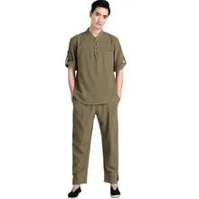 Новое поступление зеленый китайский Для мужчин Кунг Фу форма хлопок Тай Чи Ву костюм для у-шу Винтаж Кнопка Костюмы M L XL XXL XXXL 2606-3