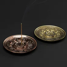PINNY 12 Китайский Знак зодиака круглый держатель для благовоний сплав палочка для благовоний база украшение комнаты медитация металлические изделия благовония горелка