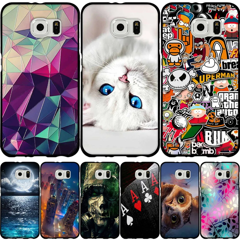 

For Samsung S6 S7 Edge Case Soft Silicone Cover Cat Pattern Cute Cat Case Shell For Samsung Galaxy S6 S7 S8 S 6 7 8 Phone Cases