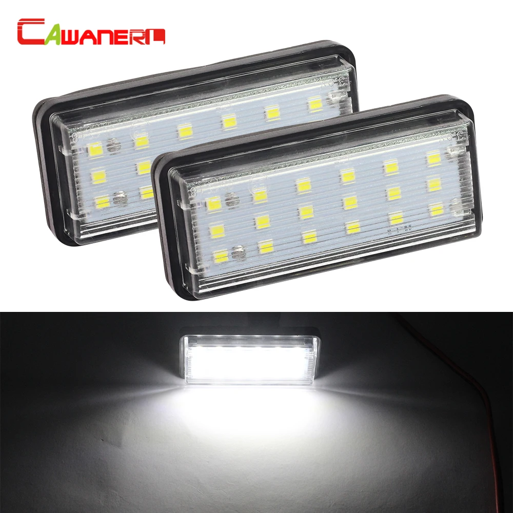 

Cawanerl For Toyota Land Cruiser Reiz Mark X For Lexus LX470 LX570 GX470 Car Styling LED Number License Plate Light White 12V