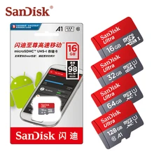 SanDisk microsd карта 128 Гб класс 10 Флэш-карта памяти 64 Гб microsd tf карты 32G 16G SDXC SDHC Cartao De Memoia для телефона/планшета