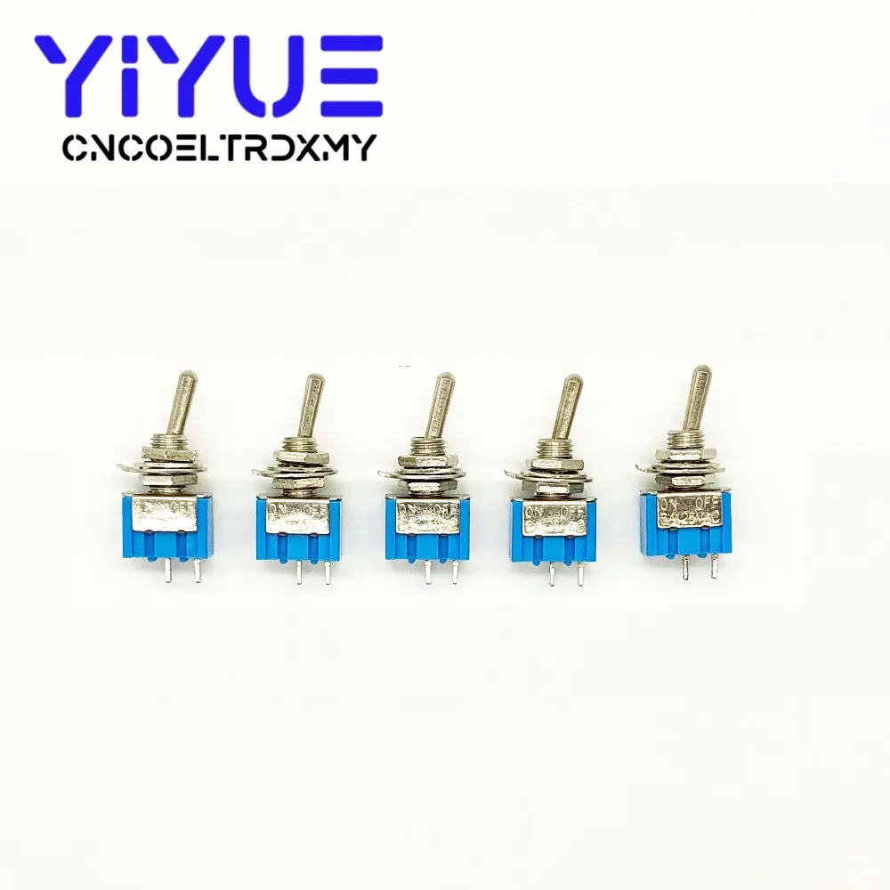 5 шт. MTS-101 2 Pin SPST переключатель ВКЛ-ВЫКЛ 2 Позиции 6A 250 В AC мини электрические тумблеры 6 мм монтажное отверстие