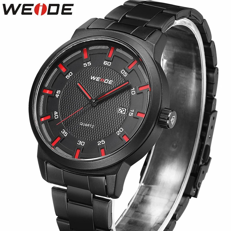Мужские наручные часы WEIDE Роскошные Кварцевые из нержавеющей стали модные