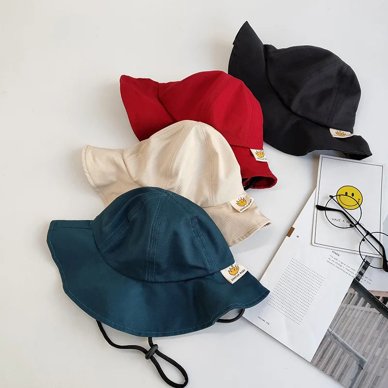 

1-3 Years Old Child Big Hat Sunshade Cotton Fisherman Hat Baby Beach Sunscreen Outdoor Travel Sunshade Hat