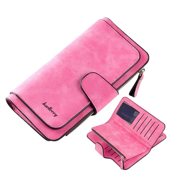 

Women Scrub PU Leather Lady Purses 3 Folded Zipper Buckle Long Female Wallet Purse for Coins Luxury Brand Wallet Women Carteras