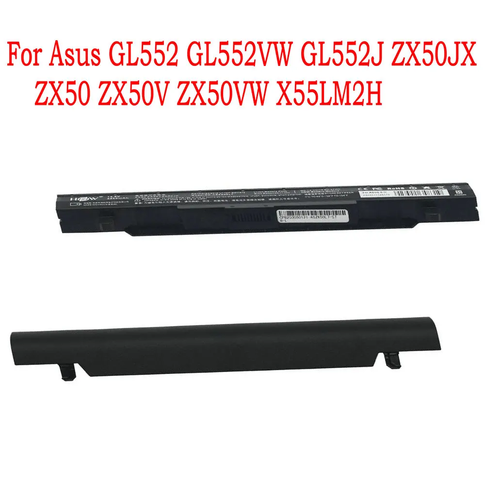 

14.8V 48WH A41N1424 Laptop Battery For ASUS ROG ZX50 ZX50J ZX50JX ZX50V ZX50VW GL552 GL552J GL552JX GL552V 14.8V 2600mAh