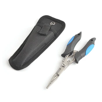 

Fishing Pliers Split Ring Tools Multifunctional Scissors Stainless Steel Long Nose Gripper Equipment Clamp Portable