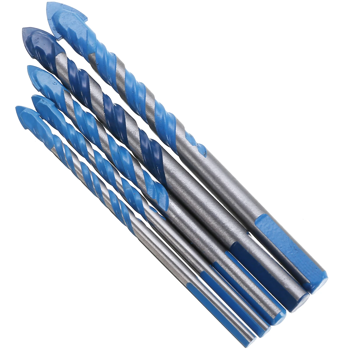 5pcs 6/6/8/10/12mm Titanium Steel Drill Bit Concrete Wall Woodworking Tiling Anti-slip Drill Bit Electric Drill Accessories
