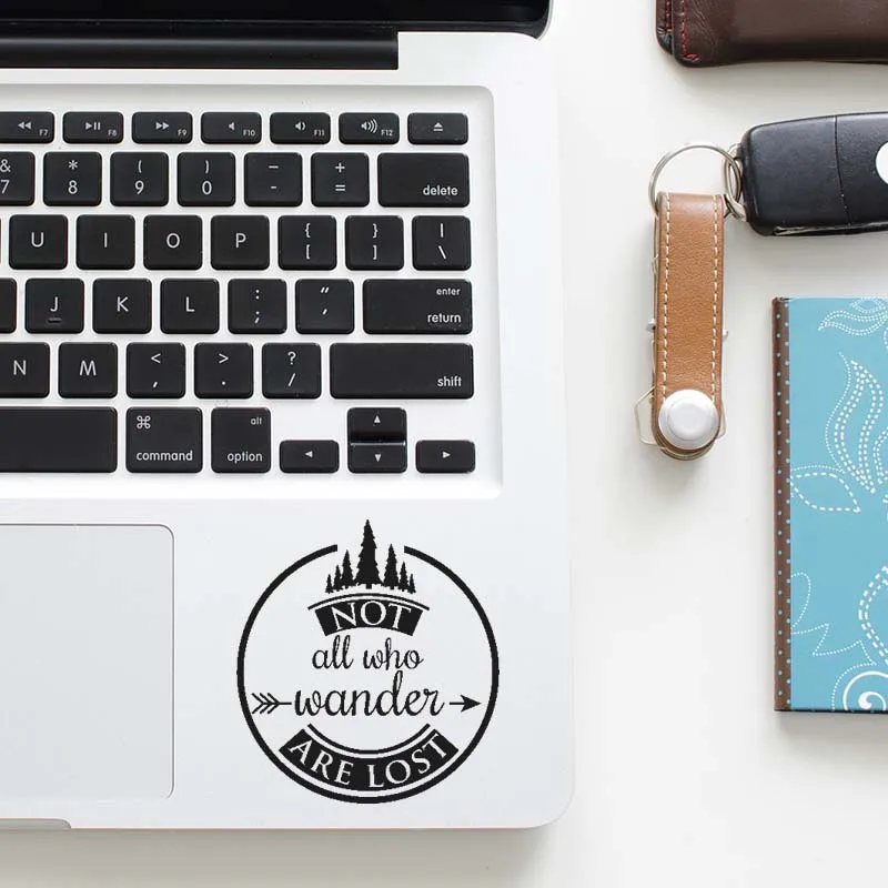 

"Not All Who Wander Are Lost" Quote Decal Laptop Trackpad Sticker for Macbook Pro Air Retina 11 12 13 15 inch Mac Touchpad Skin