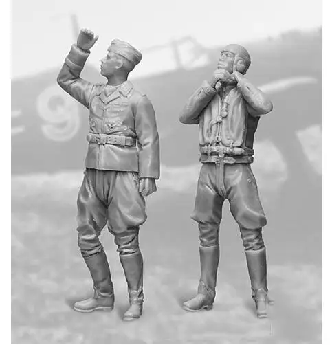 Новый несобранный набор пилотов Luftwaffe 1/32 из смолы игрушки сделай сам