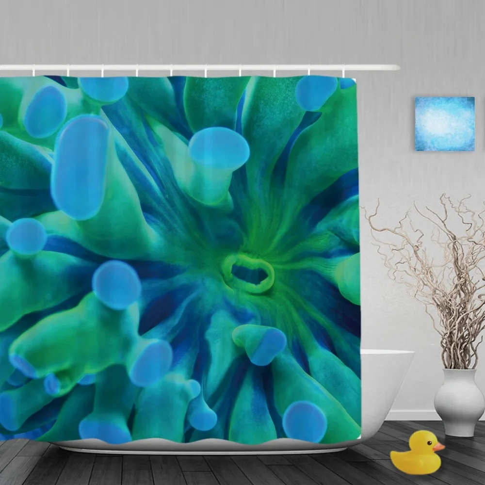 A Branching Torch Coral Bathroom Shower Curtain Beautiful Sea Creatures