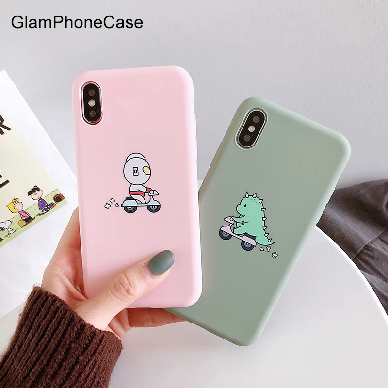 

GlamPhoneCase Cute Cartoon Couple Phone Case For iPhone 7 8 Plus XS Max XR Cases For iPhone X 8 7 6 6S Plus Soft TPU Cover