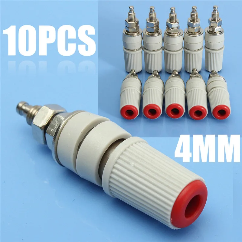 

Mayitr 10pcs M5 30A High Current Banana Plug 4mm Female Banana Jack Socket Binding Post Connector Onsale