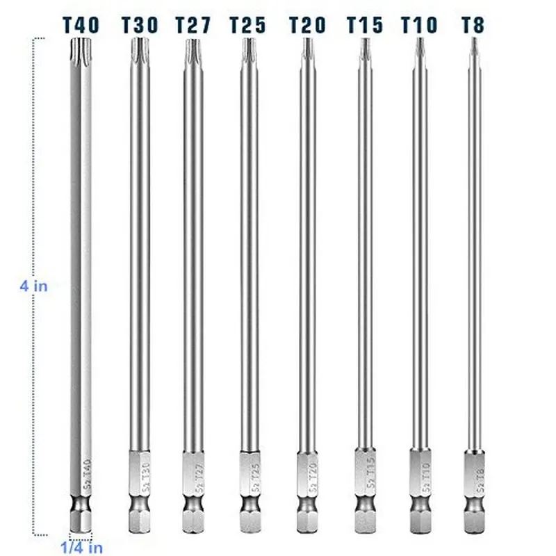 Torx screwdriver bit set (8)