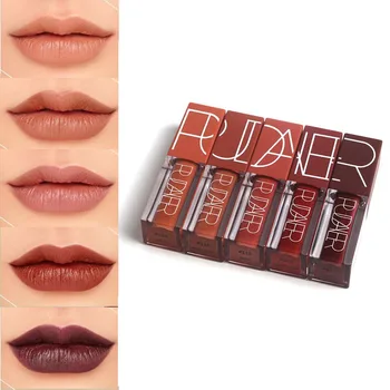 

5 Pcs Set Ultra Matte Lip Gloss Waterproof Everlasting Liquid Lipstick Makeup