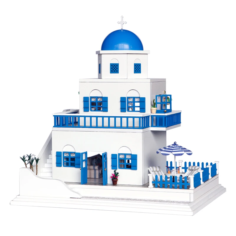 

DIY Doll House Miniature 3D Model Dollhouse With Furnitures Wooden House Handmade Toys Elegant Gifts For Friend A026 #D