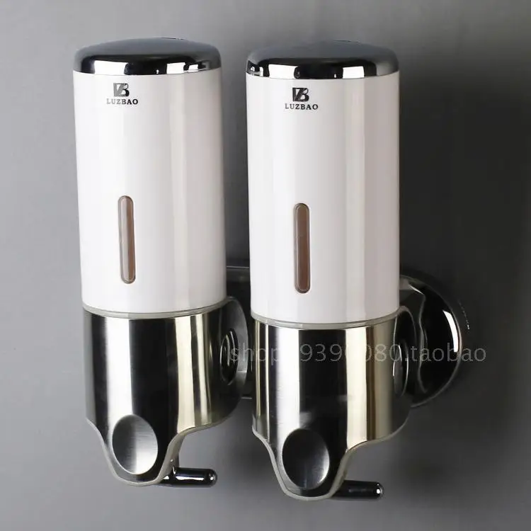 Soap Dispenser Double Slider Wall Bathroom Soap Bottle