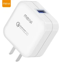 Зарядное устройство MEIYI Quick Charge 2,0 USB QC2.0 быстрое зарядное устройство портативное быстрое зарядное устройство для мобильного телефона iPhone X 8 samsung Xiaomi