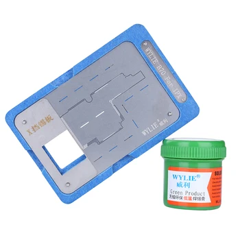 

BGA Reballing Stencil With Solder Paste for Motherboard iPhone X Planting Tin Logic Board Fixture Holder Soldering Net