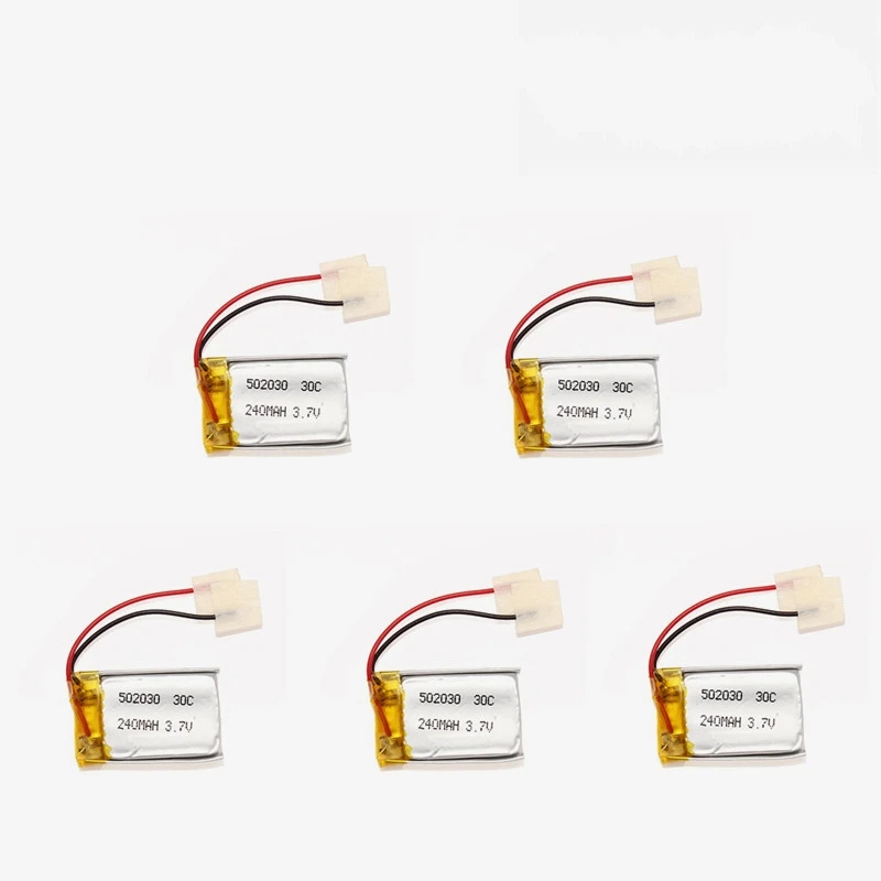 Батарея для квадрокоптера 240 мАч 30c LiPo 3 7 В 6020 Syma S107 S108 S109 S026 rc 5 шт.|Перезаряжаемые