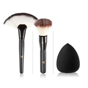 

3Pcs/set Huamianli Makeup Set 2pcs Make up Brushes Powder Blush Brush +1pc Waterdrop Cosmetic Puff Cosmetic Make Up Kits Tools