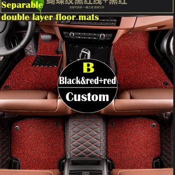 

Separable double layer custom car floor mats for Cadillac ATS XTS SRX SLS Escalade car-styling 3Dcarpet floor liner