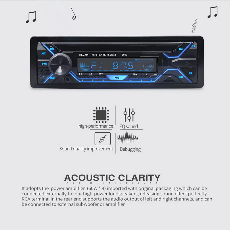 Один Din 1 Din 12V автомобильный Aux MP3-плеер Bluetooth в тире автомобильное FM радио микрофон 3,5 дюймов 3010 автомобильный стерео аудио