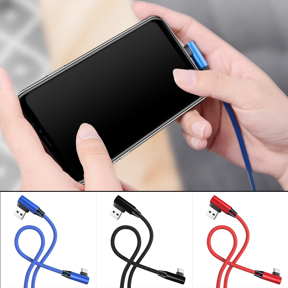 

Portable 90 Degree Right Angle USB Fast Data Sync Charging Charger Cable Phone Accessories For Moble Phone Chargers