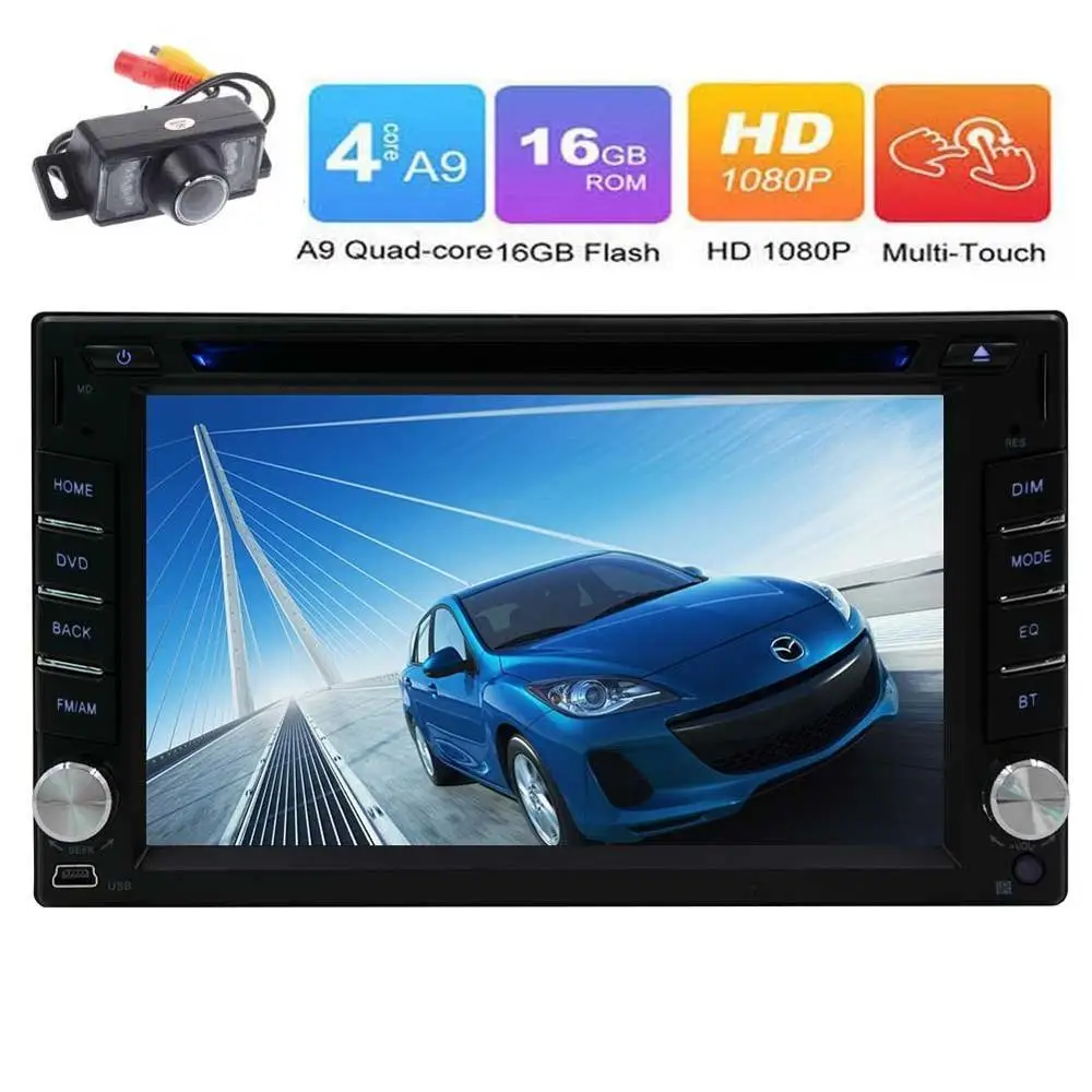 

Double 2Din Android 6.0 Car Stereo DVD Player In Dash GPS Navigation Headunit Car Deck Radio Support WiFi/OBD2/Mirrorlink+Camera