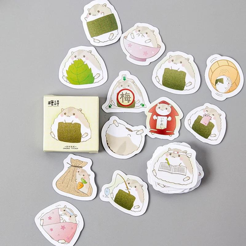 

45 pcs/box Creative Cute Hamster Pet Paper Stickers Diary Decor DIY Scrapbooking Sticker