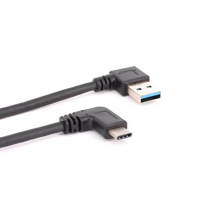 

Right Angle USB C Cable Extension 90 Degree Type C to USB 3.0 Right Angle Male Converter Data Sync Charging
