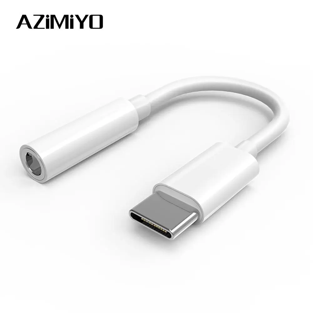 

AZiMiYO Type c to 3.5mm earphone jack 3.5 AUX USB C Cable For Huawei P30 pro mate 20 Pro Xiaomi MIX 3 2 2S Audio USB C Adapter