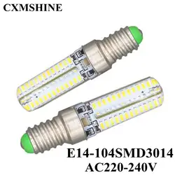 10 шт./лот E14/G9/G4 светодиодный 9 W 3014SMD 104 светодиодный теплый белый/белый светодиодный лампы High Lumen Энергосберегающие Бесплатная доставка