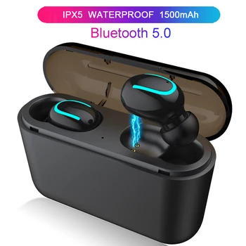 

Wireless Earphones TWS Wireless Headphones Bluetooth 5.0 Sports Earphone Stereo Sound Wireless Earbuds With Charging Box Mic