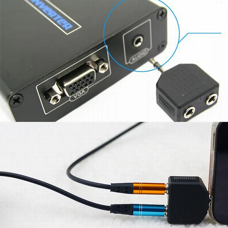 Portefeuille 3.5mm Aux Stereo Splitter Earphone Headphone 1 to 2 Earbuds Double Plug Adapter For iPhone 6 6S 5 5S SE 4 iPad iPod (2)