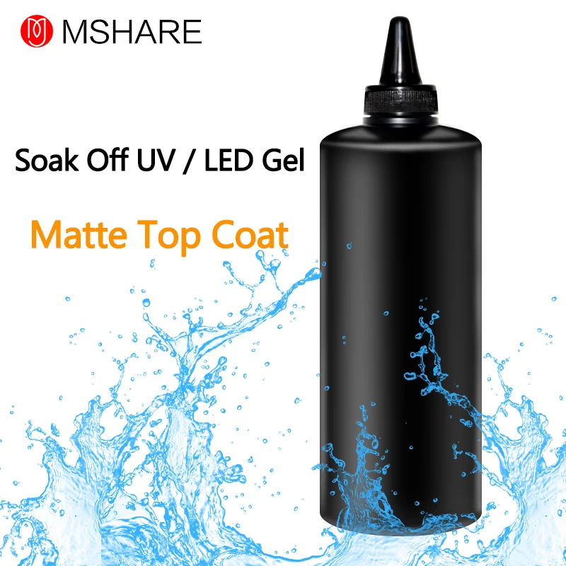 MSHARE 1KG Matte Top Coat Nail Gel Polish Finish Top Coat Gel Nail Matt Top Gel Nail Art Manicure Matt Varnish