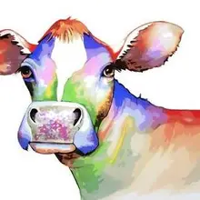 21121 красочные коровья краска комплекты номеров для взрослых DIY