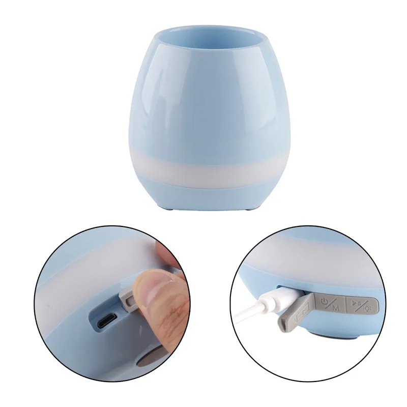 bluetooth speaker Touch Play Piano smart speakers Waterproof Wireless smart speakers  Flower Pot  (12)