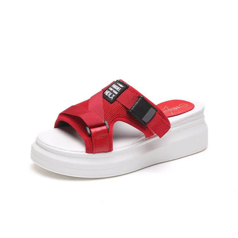 

women red Thick bottom beach sandals female summer fashion seaside beach shoes eu size 35-40