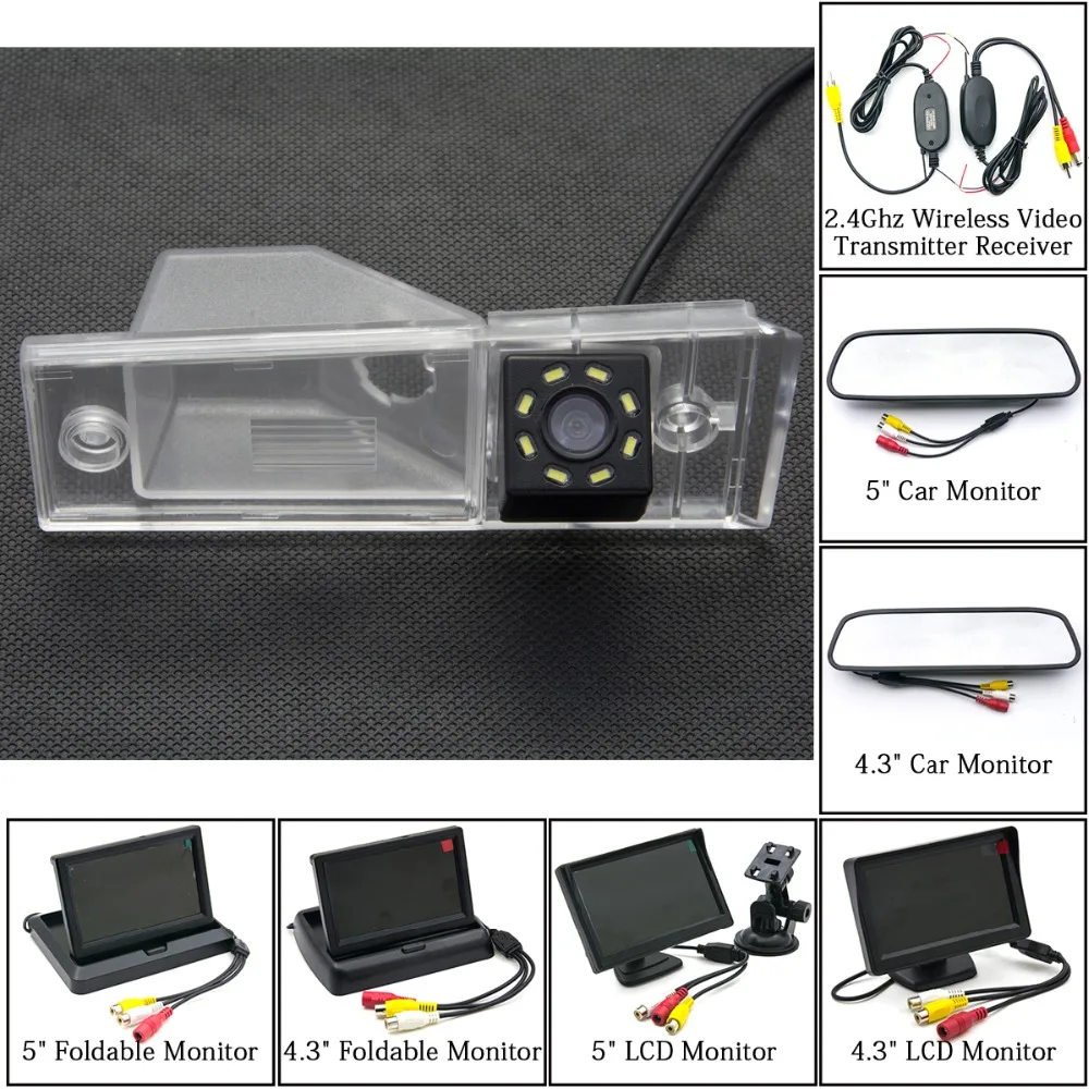 HD 8LED Car Rear View Camera Backup 4.3 5 inch Mirror LCD Parking Monitor Wireless For Kia Sedona VQ Carnival R 2012 2013 2014 | Автомобили