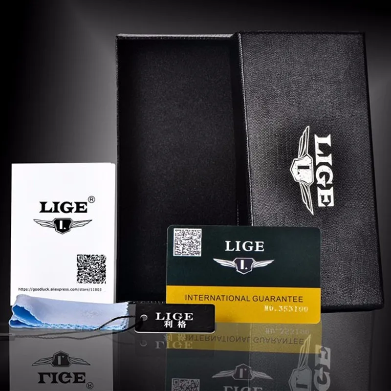 

Fashion Black Square Original LIGE Watch Gift Box, It Will De Sale With LIGE Watches.Not De Sale Separately.Hard Card Material