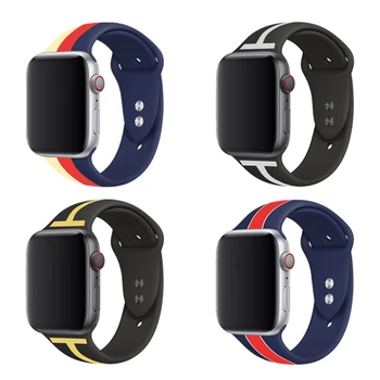 

Soft Silicone Band for Apple Watch 38mm 42mm 40mm 44mm Replacement Strap For Apple Watch Series 4/3/2/1 Sport WatchBand