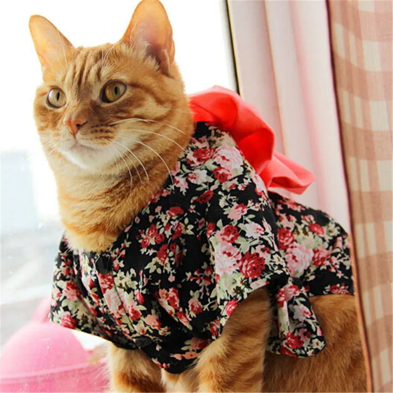 Kawaii Japan Kimono Ethnic Pet Dog Catlothes Chihuahua Puppy Floral Princess Dress Clothing In Spring Summer Dog Coats9