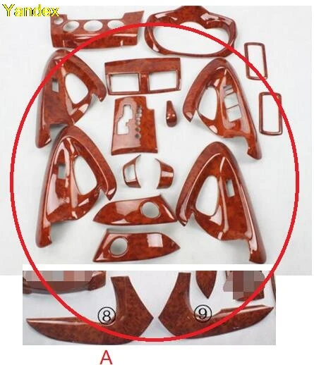 Яндекс для Toyota RAV4 2009-2012 высокого качества углеродное волокно Стиль Персик Дерево подкладке автомобиль изменение подкладке личности - Название цвета: groupF 17pcs