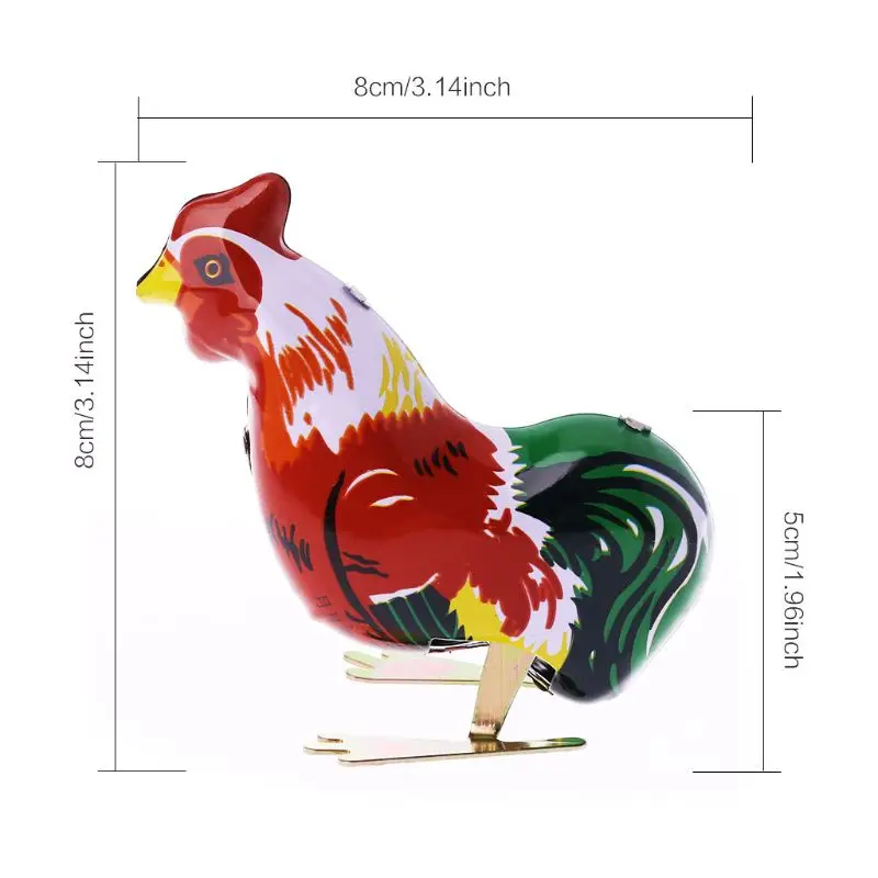 Kids Classic Chick Wind Up Clockwork Toys Jumping Mini Cock Vintage Toy Action Figures Toy For Children Kids Educatinal Toys