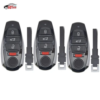 

KEYECU 3 Pcs/lot Replacement Remote Key Shell Case Fob 4 Button for Volkswagen Touareg 2011-2016