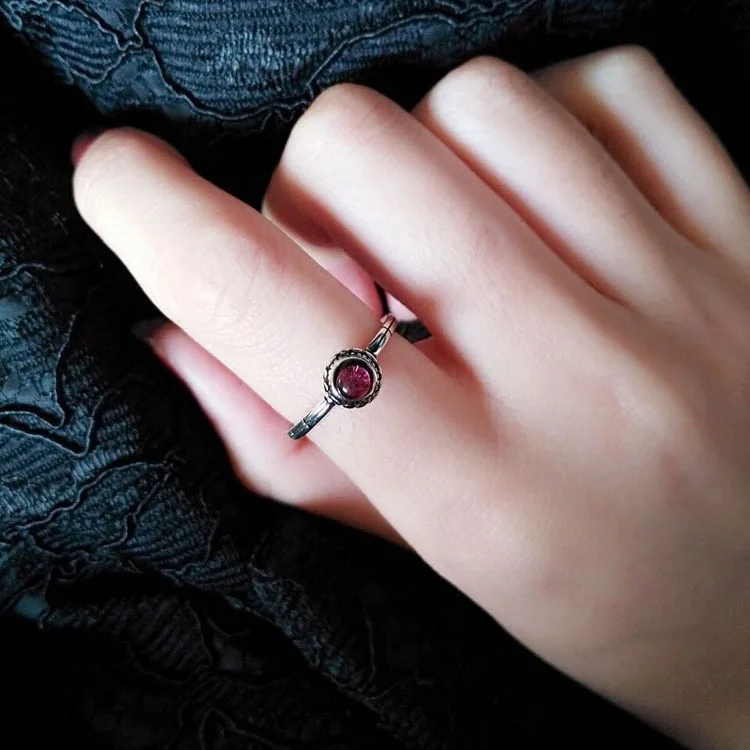 

Red Rings 925 Sterling Silver Stone Rings for Women Adjustable Size Ring Fashion sterling-silver-jewelry